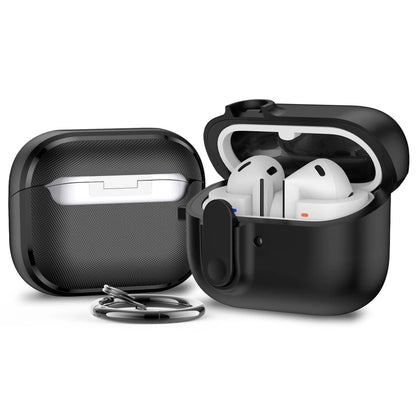 Secure Lock Case for Samsung Galaxy Buds 3 / 3 Pro – Wireless Charging Compatible with Keychain & Cleaner Kit