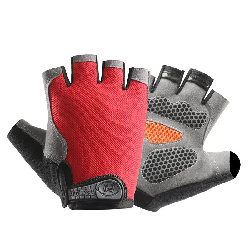 Breathable Fingerless Cycling Gloves - Anti-Slip Half-Finger Fitness, Gym & Fishing Gloves for Men & Women