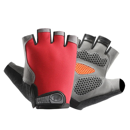 Breathable Fingerless Cycling Gloves - Anti-Slip Half-Finger Fitness, Gym & Fishing Gloves for Men & Women