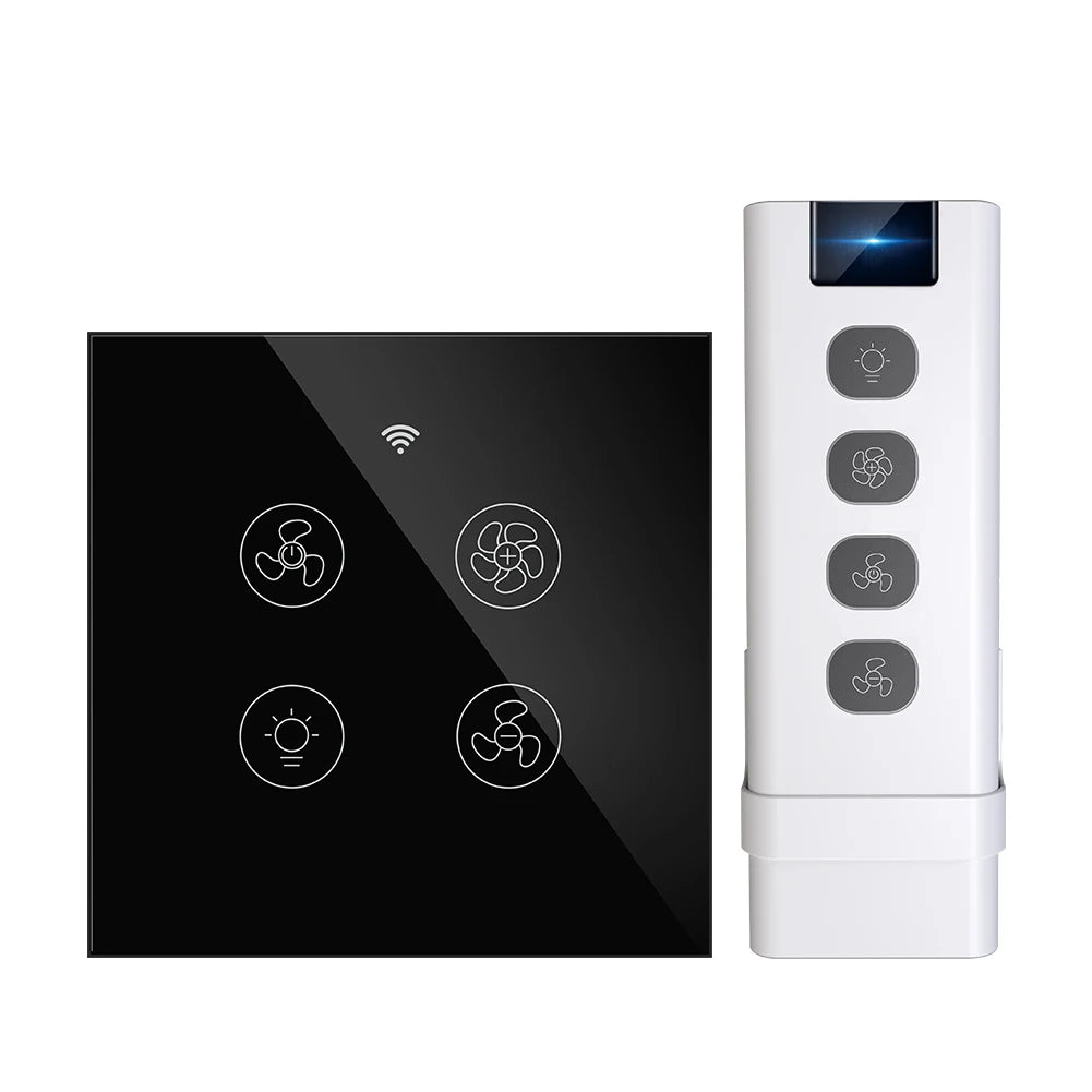 WiFi RF Smart Ceiling Fan Light – 2/3 Way Control, Speed Control, Smart Life/Tuya App, Alexa & Google Home Compatible