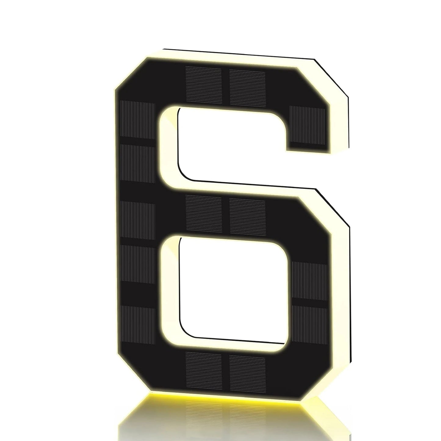 LED Solar House Numbers - IP65 Waterproof Personalized Illuminated Outdoor Address Sign for Home, Hotel & Bar 23/17/12CM