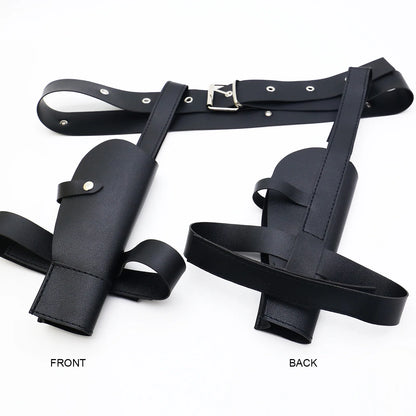 Ancient Tombs Lara Gun Holster Belt – Women’s Western Denim Cosplay Belt for Role-Playing & Costume Guns Holder