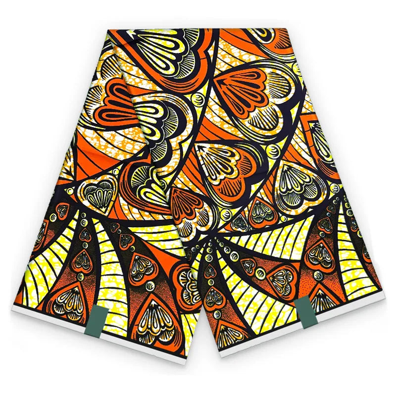 2026 African Ankara Wax Print Fabric - 100% Cotton Soft High Quality Original Real Wax Fabric for Party Dresses HH101