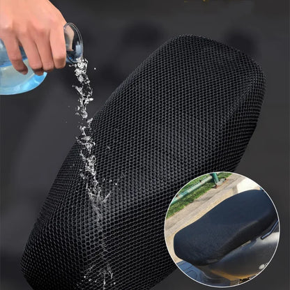 3D Mesh Motorcycle Seat Cover – Anti-Skid, Breathable Summer Cushion for Scooter and Electric Bike