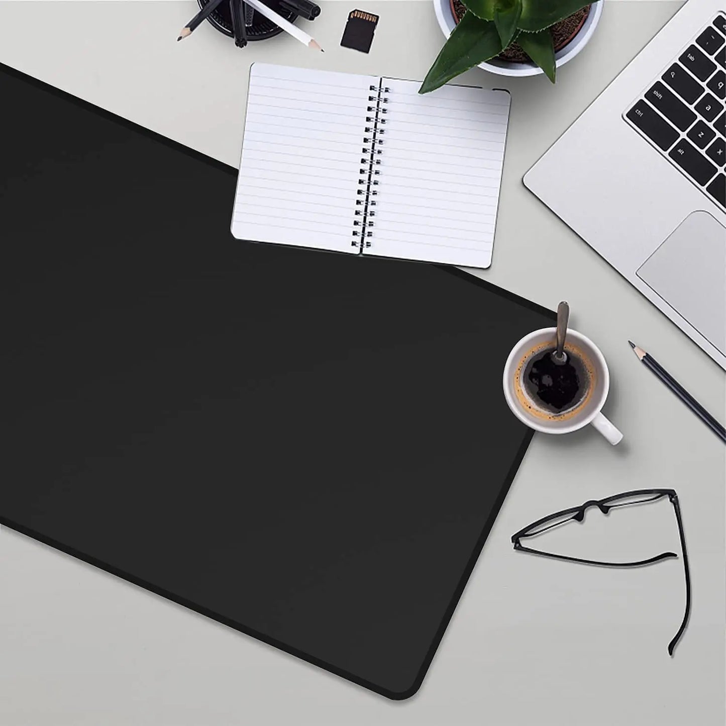 XXL Black Gaming Mouse Pad – Large Desk Mat for Keyboard & Mouse, Non-Slip PC Gamer Mouse Carpet Desktop Accessories Pad