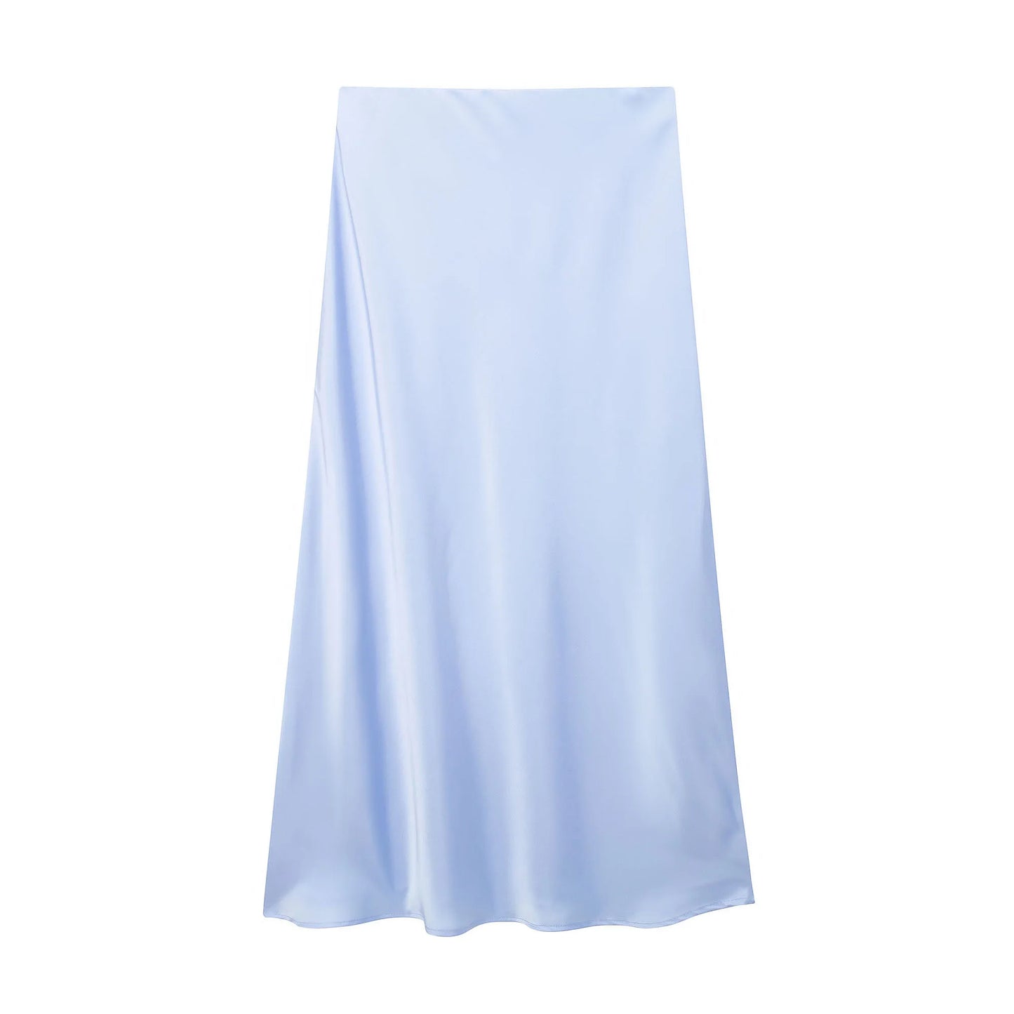 Willshela 2024 Women’s Black Satin High Waist Midi Skirt – Elegant Long Office & Summer Fashion Skirt for Women, Slim Fit Casual Wear