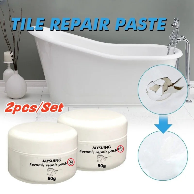 Ceramic Repair Agent – Strong Waterproof Sealant for Quick Repairs on Sinks, Bathtubs, Toilets, Vases, and Tiles
