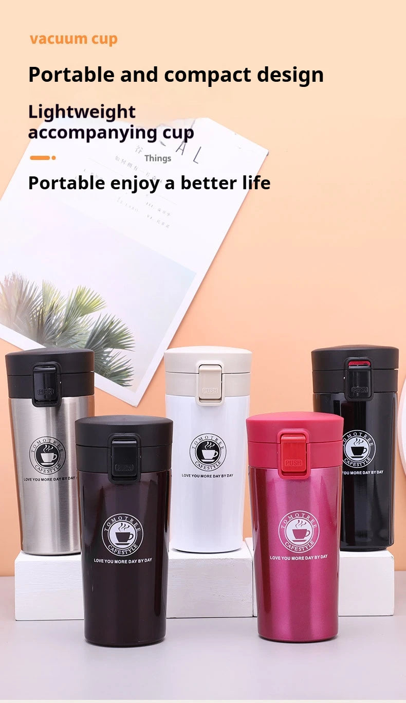 380/510ML Stainless Steel Vacuum Insulated Coffee Cup — Thermal Travel Mug Keeps Drinks Hot & Cold for Car & Outdoor Sports