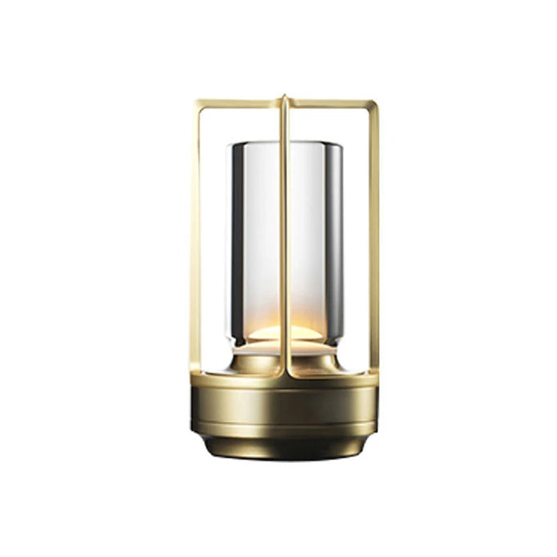 Rechargeable LED Crystal Table Lamp - Aluminum Touch Night Light for Restaurants, Camping & Home Decor
