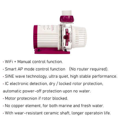 MDP Series WiFi Smart DC Aquarium Pump — App-Controlled Fish Tank Circulation & Return Pump with LCD Display Controller