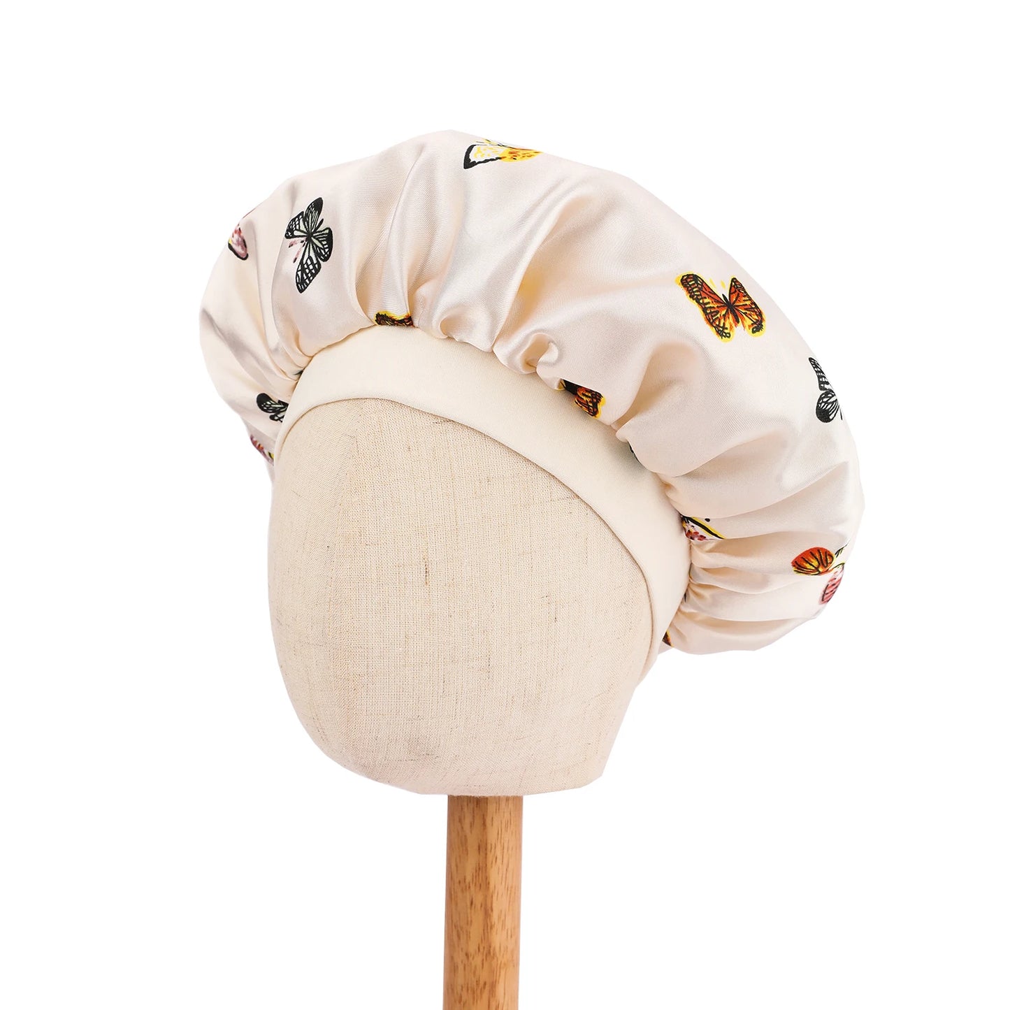 African Print Kids Satin Bonnet - Adjustable Ankara Sleep Cap for Babies & Children, Silk Shower Hat