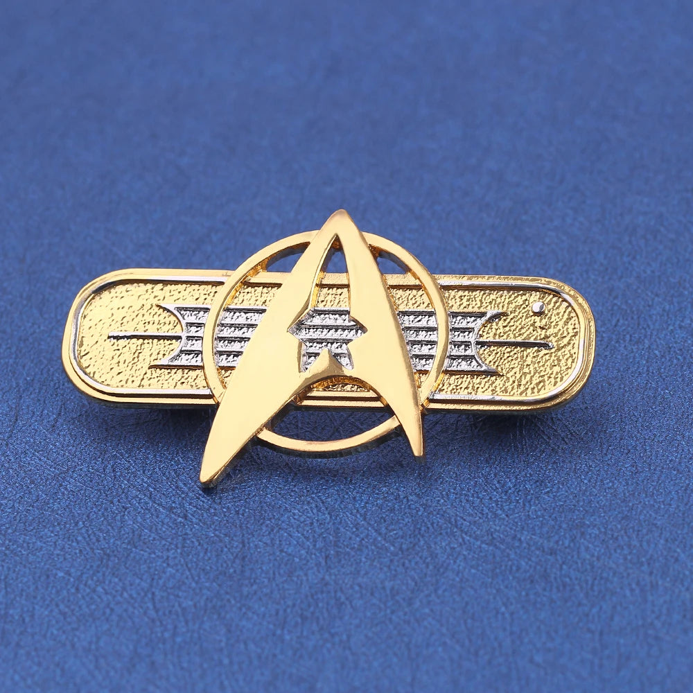 Classic Star Trek Button Brooch — Starfleet Logo Metal Badge, Creative Lapel Pin for Shirts, Backpacks & Jewelry Accessories