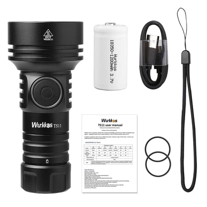 Wurkkos TS11 Mini 2000LM Flashlight - USB-C Rechargeable 18350 SFT40 EDC Torch with RGB, IP68 & Anduril 2.0