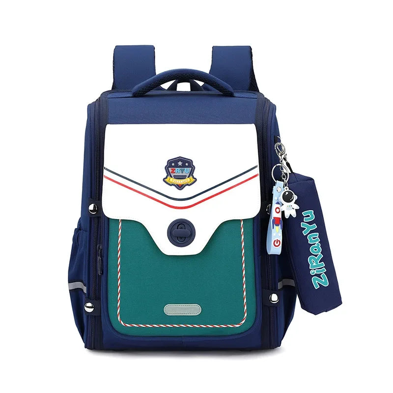 Orthopedic Waterproof Elementary School Backpack Set – High-Quality Kids Bookbag for Boys & Girls with Pencil Case Gift Set