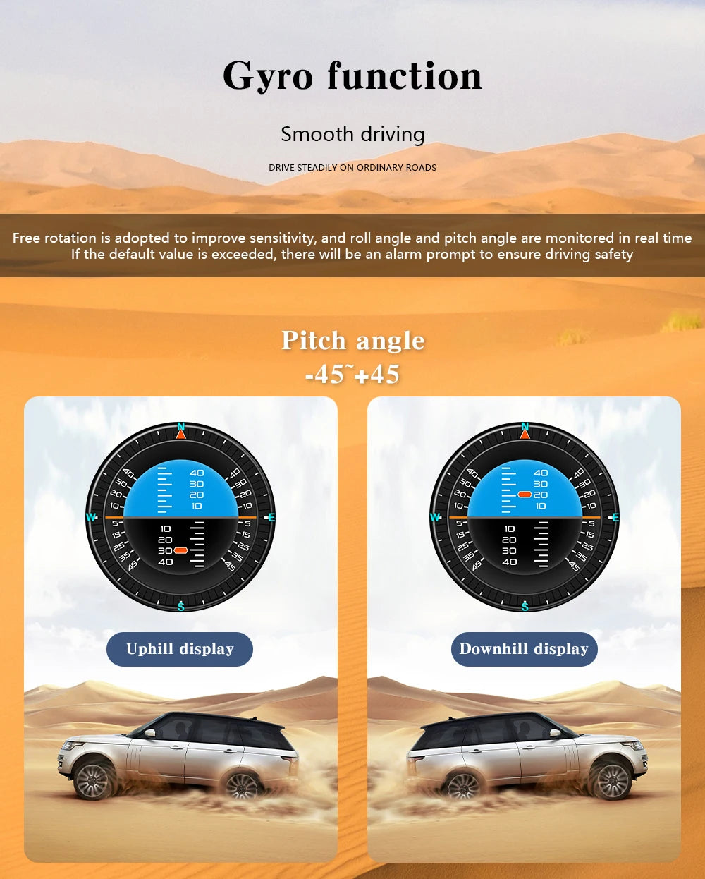 XS HUD Car Gauge – Multi-Function OBD+GPS Display for Water Temp, Turbo, Oil Pressure & Oil Temp Head-Up Display