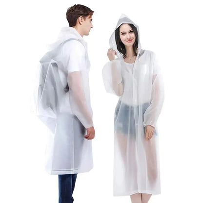 Thickened Waterproof Raincoat for Men and Women - Impermeable, Hooded Rain Poncho for Tourism and Outdoor Hiking
