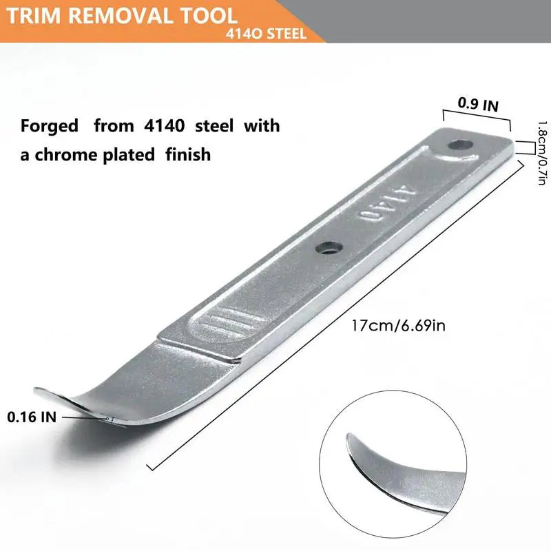 4140 Metal Pry Tool – Automotive Trim Removal Bar for Interior & Exterior Panels