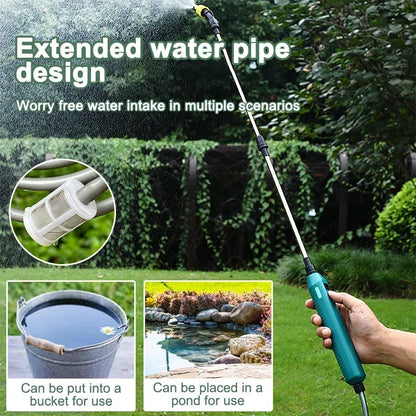 2400mAh Electric Garden Sprayer - High-Pressure Portable Plant Watering Tool with 3 Mist Nozzles for Lawn & Crop Irrigation