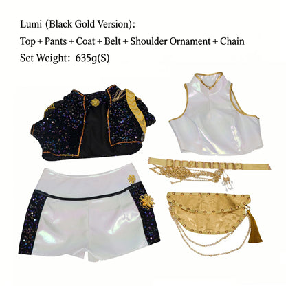 Women's Black Shiny Cosplay Suit - Halloween Party & Birthday Show Costume Outfit