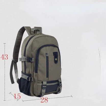 2023 Mountaineering Backpack for Men – Canvas Large Capacity Bag for High School, Outdoor Travel, Camping and Computers