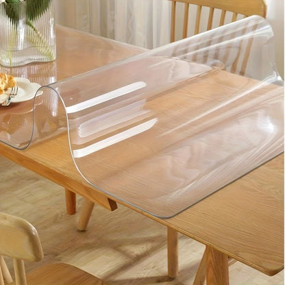 2mm Clear PVC Tablecloth - Scratch-Resistant & Heat-Resistant Protective Table Mat Film