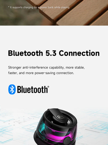 Edifier HECATE G200 Portable Bluetooth Speaker – RGB Lighting, BT5.3 Mini Sound Box with 7-Hour Playback & Phone Holder