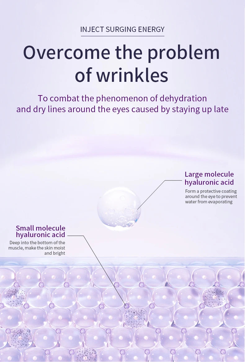 O'CHEAL Anti-Wrinkle Eye Cream Roller – Dark Circle & Puffiness Reducer with Hyaluronic Acid for Anti-Aging Skin Care
