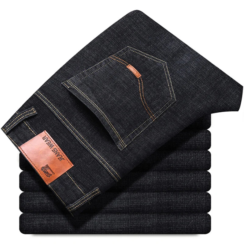 Men's Slim Fit Business Casual Denim Trousers – Comfortable Stretch Pants, Light Luxury Fashion for Men