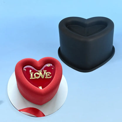 Dorica Silicone Dessert Mold — Single Bento Round, Heart, Square & Star Pudding, Mousse & Chocolate Baking Pan for DIY Cakes and Pastries