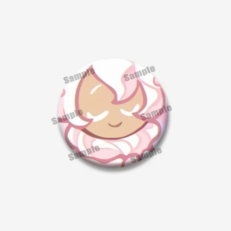 Cookie Run Kingdom Meringue & Jellyfish Enamel Badge – Round Brooch for Backpack, Jewelry Pin & Party Gift