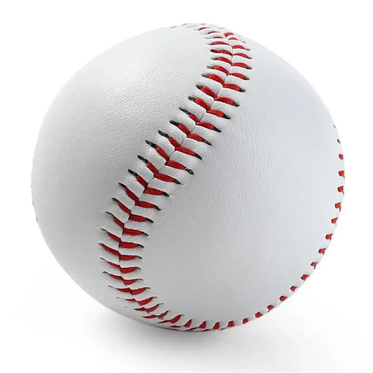 Baseball No. 9 Softball Hardball Training Balls – Handmade White Safety Kid Baseballs for Men's Practice & Team Games