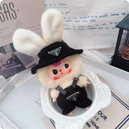 17cm Labubu Mini Doll Outfit Set - Hat, Clothes & Shoes for Labubu II Sitting Party Game Accessories