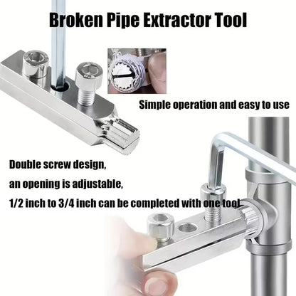Faucet Valve Thread Extractor Tool - 1/2 & 3/4 Inch Broken Screw & Bolt Remover Kit