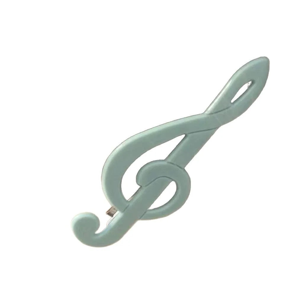 Y2K Music Symbol Hair Clip - Vintage Cute Cyan Hairpin Fashion Accessory for Trendy Hairstyles
