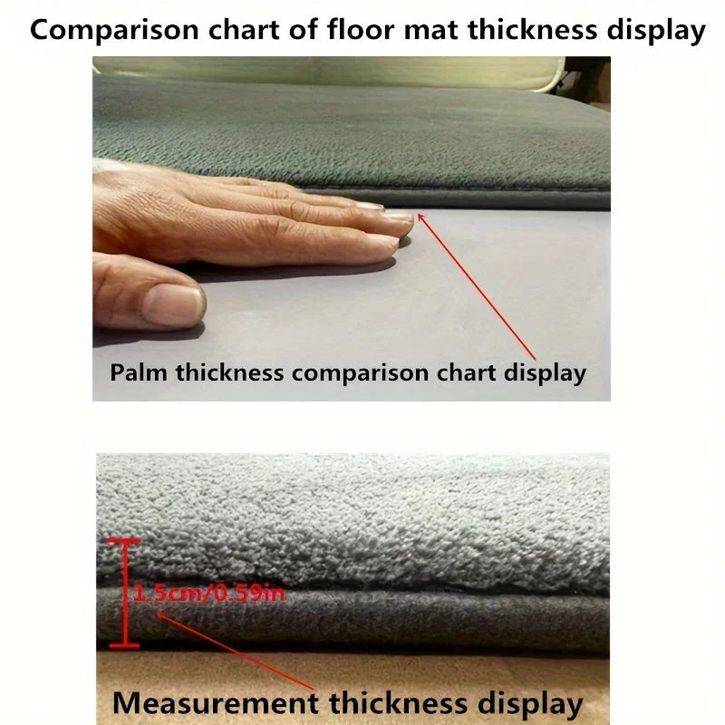U-Shaped Toilet Mat - Memory Foam Bathroom Carpet, Anti-Skid & Super Absorbent Bath Mat