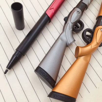 Creative Gun Shape Gel Pen - 0.38mm Black Ink Writing Pen For Office Students And Gift Use