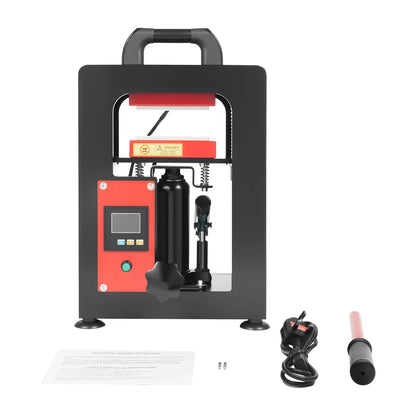 900W/1200W 5T Manual Hydraulic Rosin Heat Press – Dual Plate Oil & Wax Extraction Tool
