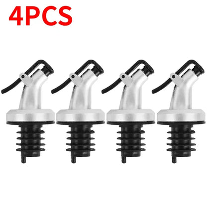 Leak-Proof Oil Bottle Pourer - Food Grade Stopper Spout Dispenser for Oil, Wine, Liquor & Sauce Bottles
