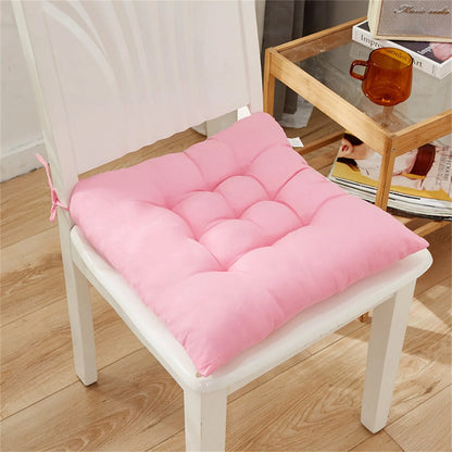 Solid Square Chair Cushion – Soft Cotton Upholstery for Office, Home, Car, and Garden Sun Lounge Seat