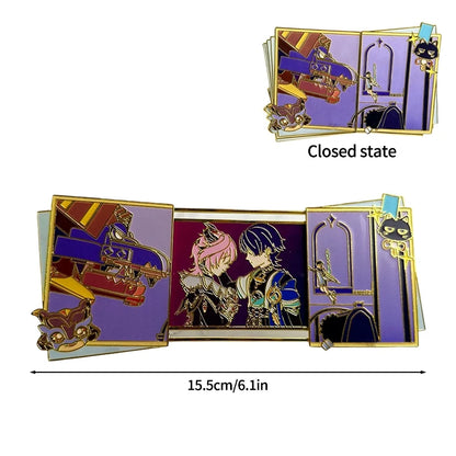 Honkai Star Rail & Genshin Impact Character Pins - Kawaii Metal Cosplay Brooch Badges for Fans