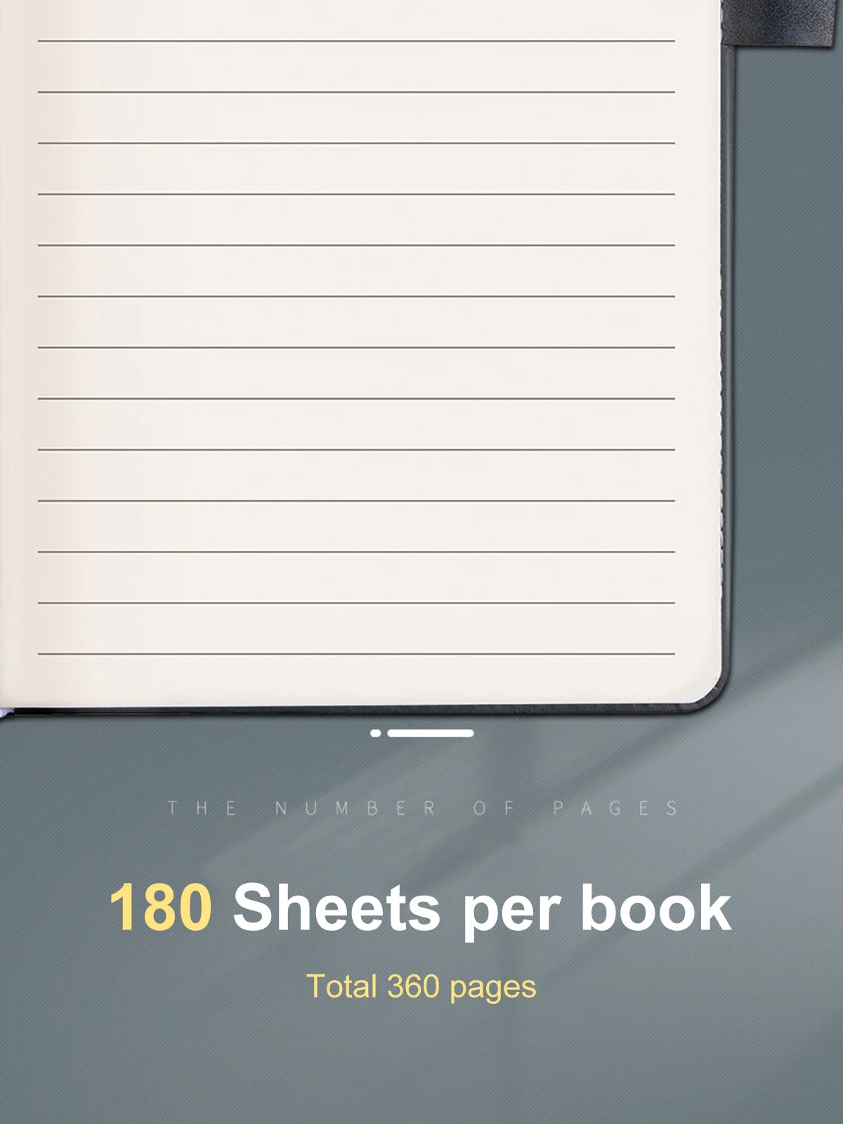A5 Thickened Deer Head Notebook – Business PU Soft Leather Notepad with Horizontal Lines, School & Office Stationery Supplies