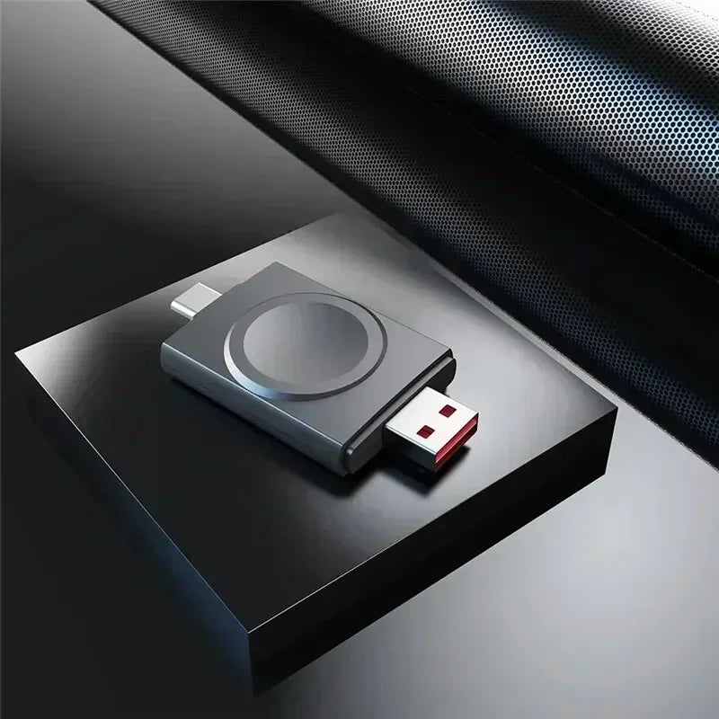 Magnetic Wireless Watch Charger USB-C — Fast Charging for Apple Watch 9/8/7/6/5/4/SE & Samsung Galaxy Watch 7/6/5/4 Active 1/2