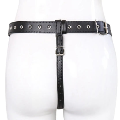Leather BDSM Restraint Harness - Adjustable Massager Strap for Adult Intimate Accessories