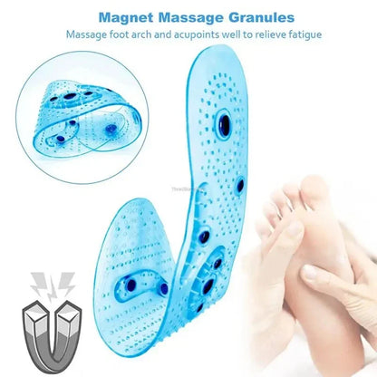 Magnetic Acupressure Foot Massage Insoles – Silicone Pain Relief & Therapy Inserts