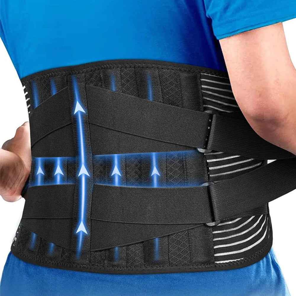 Double Pull Lumbar Support Belt — Orthopedic Waist Corset for Men & Women | Spine Decompression, Back Pain Relief & Waist Trainer Brace