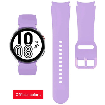 Samsung Galaxy Watch Silicone Band - 20mm Replacement Strap for Galaxy Watch 4, 5, 6, 5 Pro and 6 Classic 40mm–47mm Models