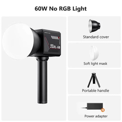 RGB LED Photography Video Light - Portable Rechargeable Fill Lamp for Vlogging, Live Streaming, Studio & Stage Shooting