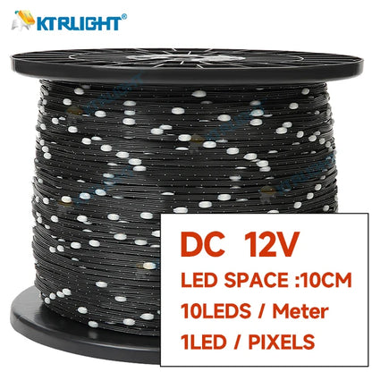 WS2811 RGB Pixel String Lights - DC12V 3-Pin Addressable IP68 Fairy Lights for Room, Ramadan & Outdoor Decor