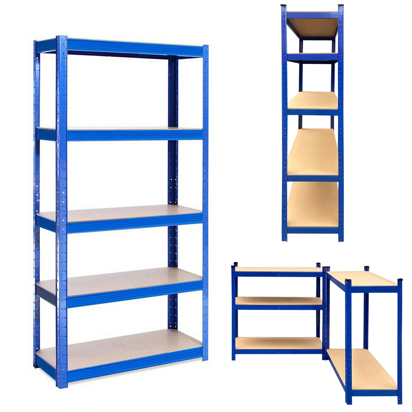 60"x28"x12" Heavy Duty 5-Tier Metal Storage Shelf Unit – Boltless Design, Easy to Assemble