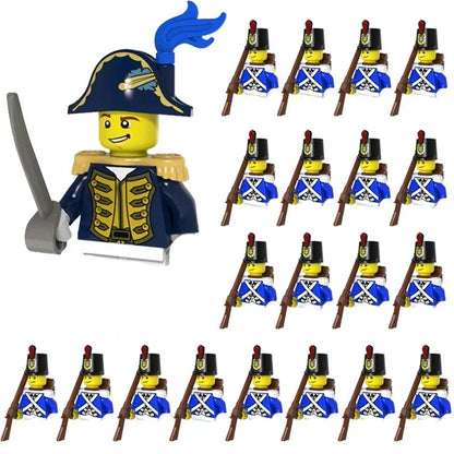 WW2 Mini Military Imperial Navy Soldier Building Blocks – Caribbean Pirates Figures Bricks Educational Toys for Boys, Christmas Gift
